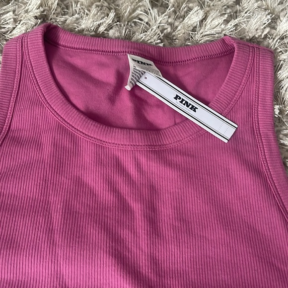 Pink Ribbed Tank Top - Picture 2 of 4